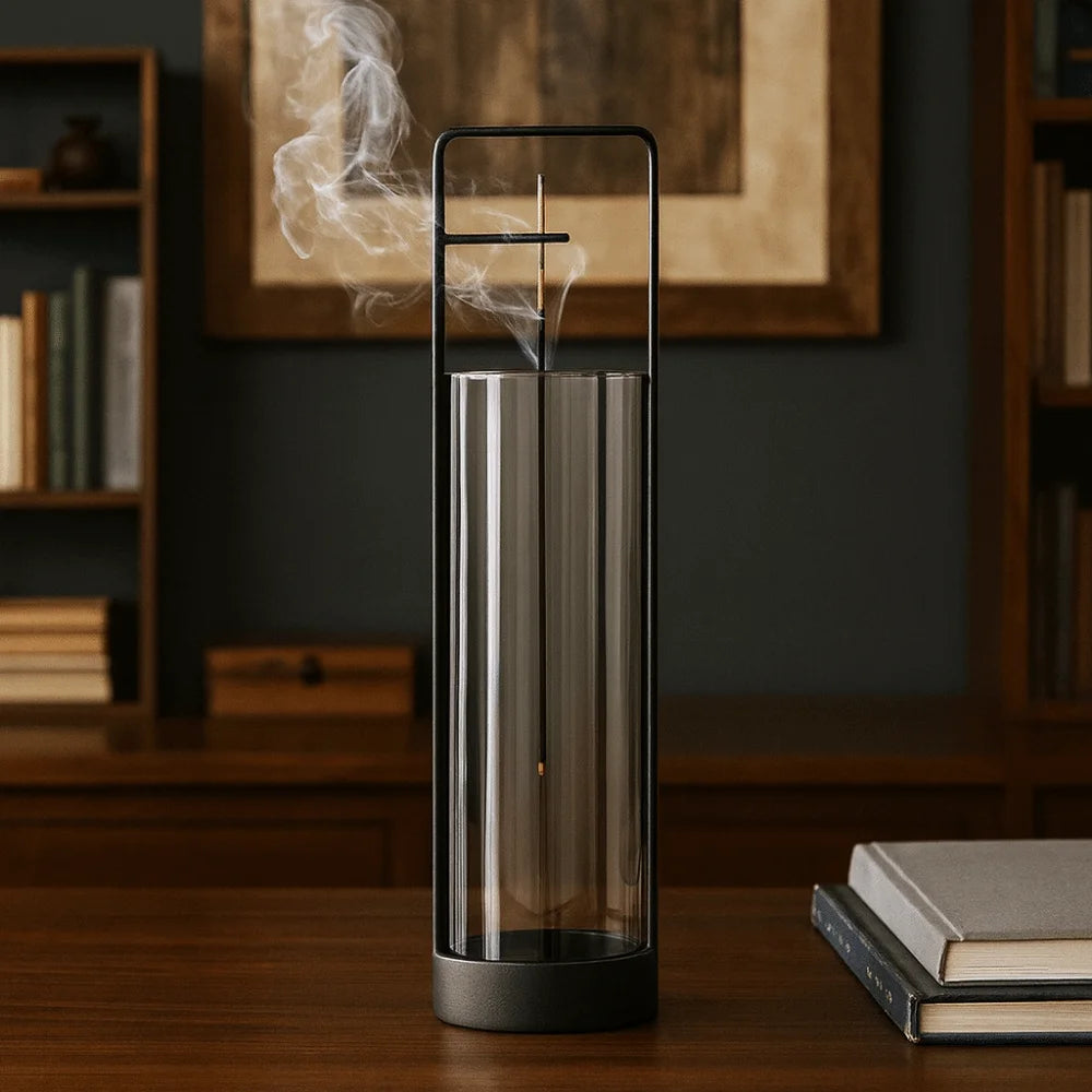 Upside-down Incense Burner Stand Detachable with Glass Backflow - Your Ritual Hub 