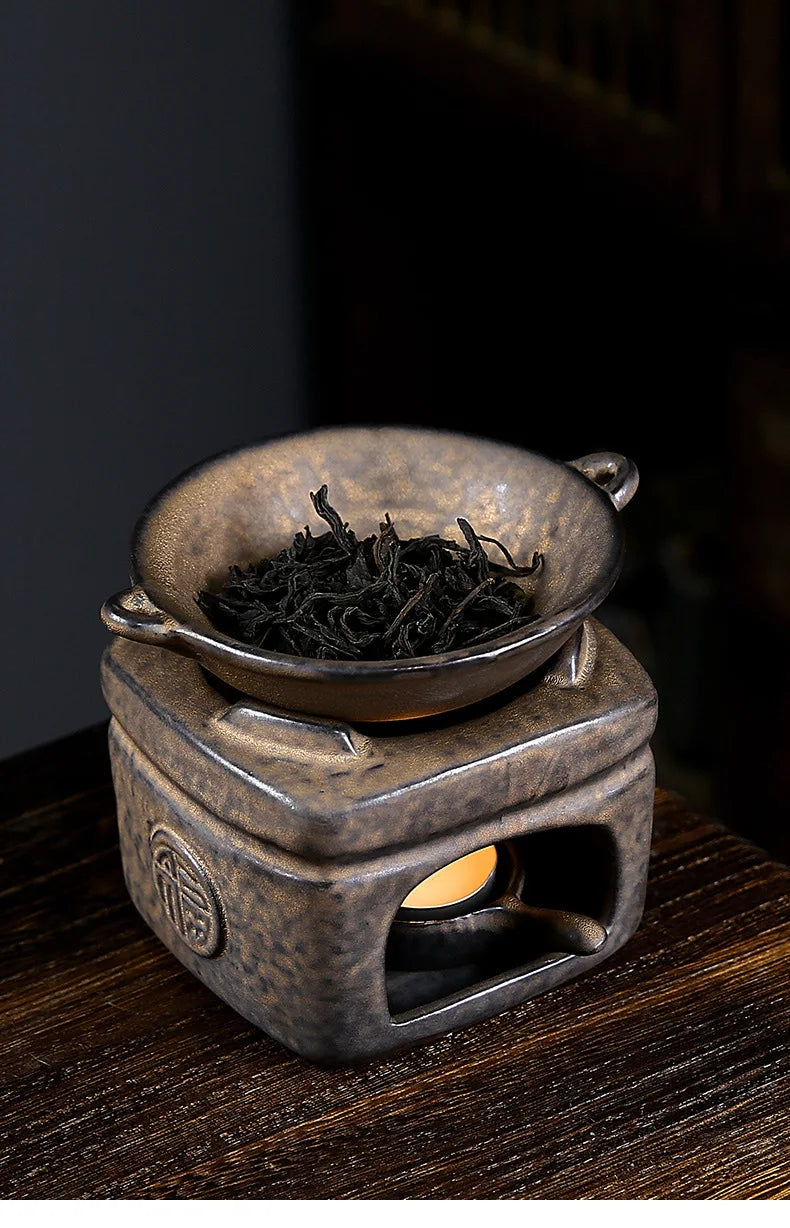 Japanese Retro Fireproof Incense Burner & Wax Heater - Your Ritual Hub 