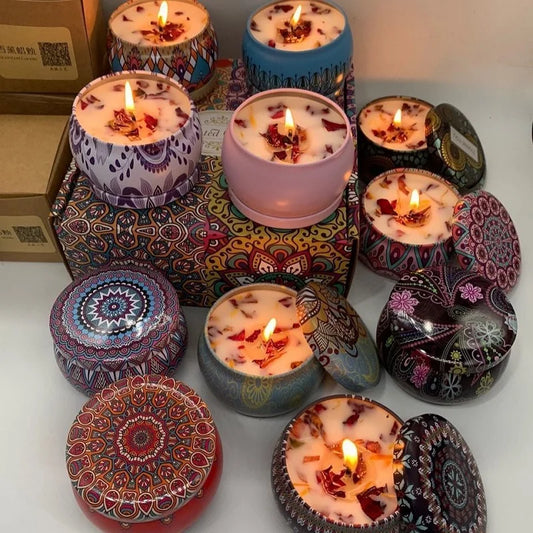 Vintage Floral Scented Soy Wax Candles