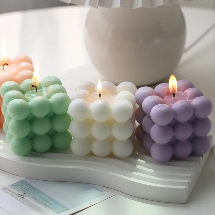 Bubble Cube Scented Soy Wax Candle