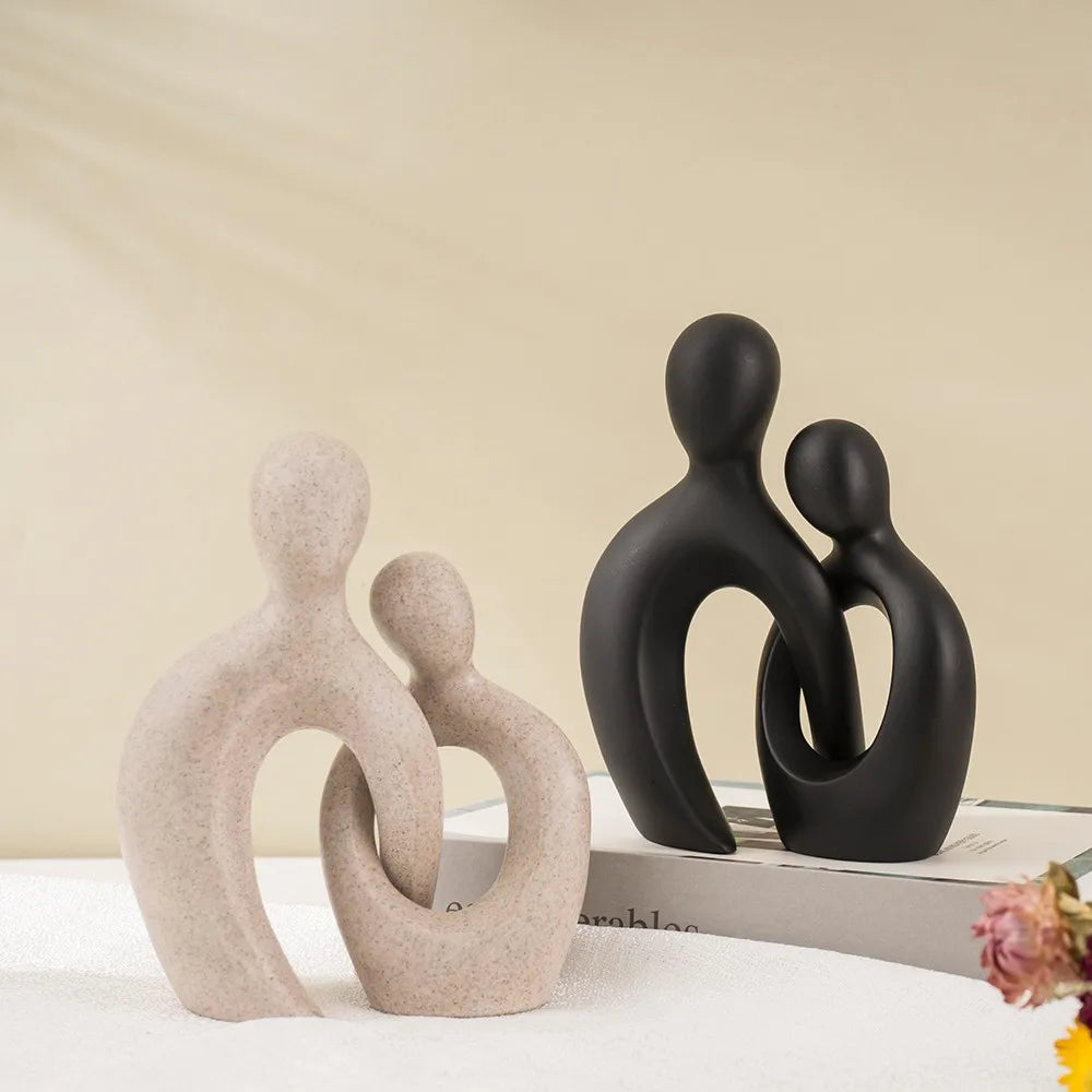 Vilead Harz Abstrakte Figuren Hochzeitsgeschenke Jahrestag Paar Statue Freund Freundin Liebespaar Figur Skulpturen Regal Pop