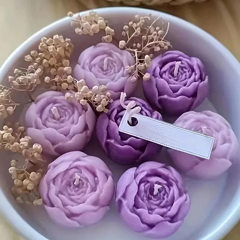 Rose Bud Candle Silicone Mould Diy Flower Handmade - Your Ritual Hub 