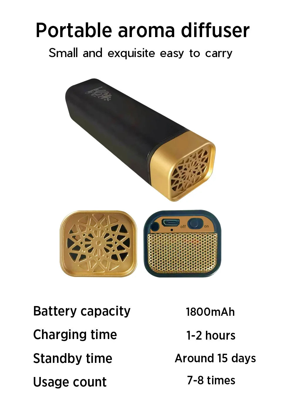 Rechargeable USB Electric Bakhoor Aroma Diffuser - Your Ritual Hub 
