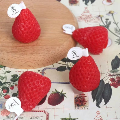 15-Pack Strawberry-Shaped Scented Soy Wax Candles