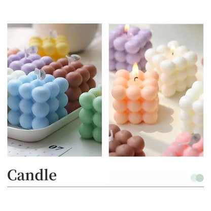 Bubble Cube Scented Soy Wax Candle