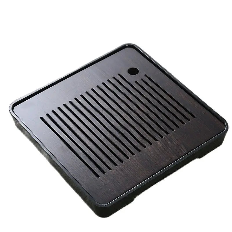 Bamboo Tea Tray with Water Storage & Drainage