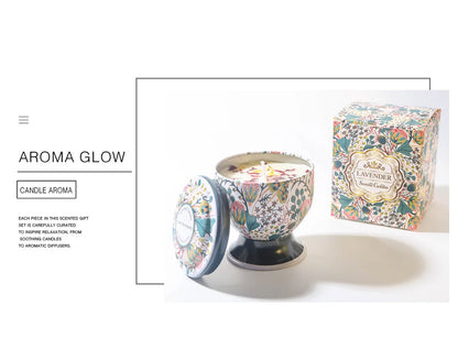 Ljuspresentkit Sojavax Aromaterapi Burk Ljus i Plåtburk Lyxiga Bröllopsgåvor Brudtärna Souvenir för Gäster Heminredning