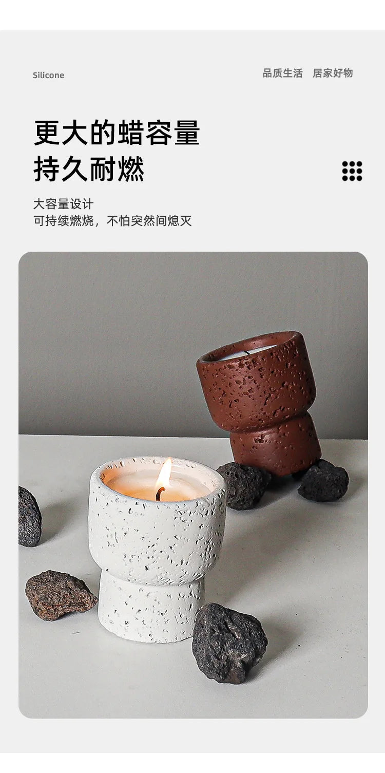 European style simple cement household scented candle empty cup - Your Ritual Hub 