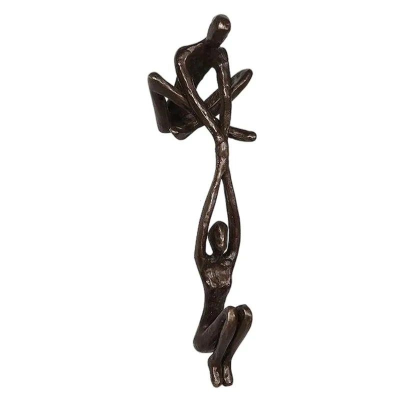 Ledge Lovers – Abstract Couple Sculpture for Shelf & Desk Decor