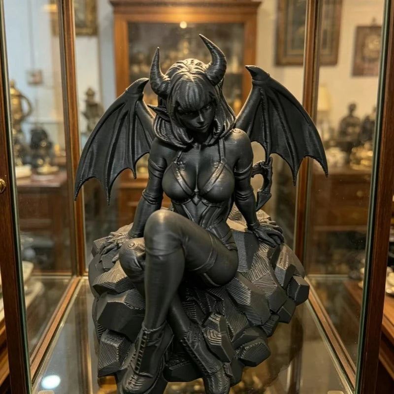 Winged Devil Sculpture – 3D-Printed Dark Fantasy Decor