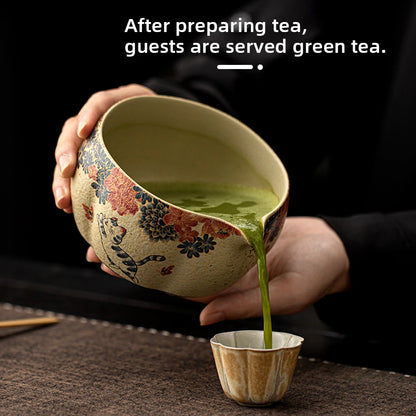 Flint Red Japanese Matcha Making Set — Bowl, Whisk & Spoon