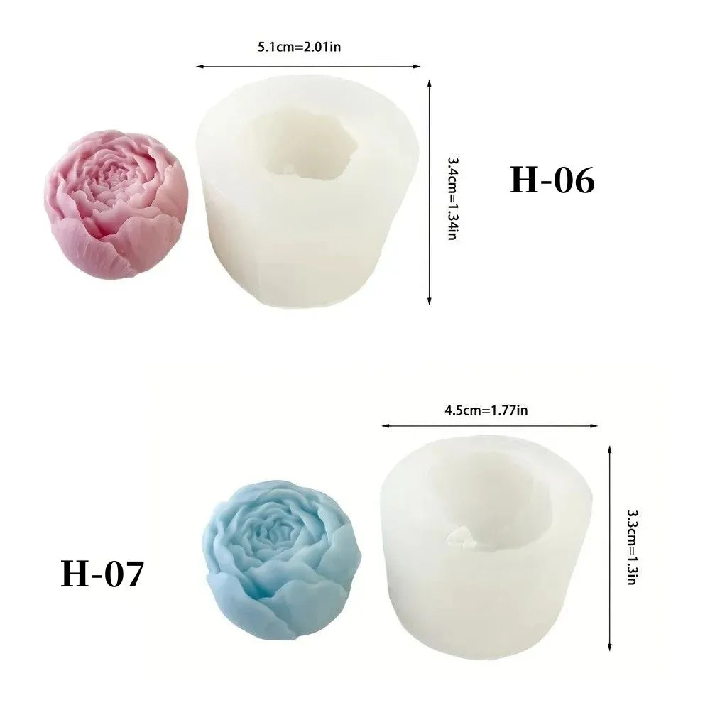 Rose Bud Candle Silicone Mould Diy Flower Handmade - Your Ritual Hub 