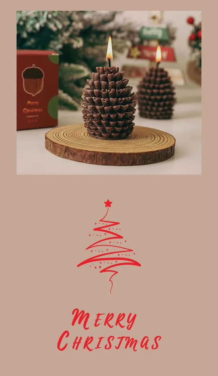 Christmas Pinecone Scented Candles Atmosphere Gifts - Your Ritual Hub 