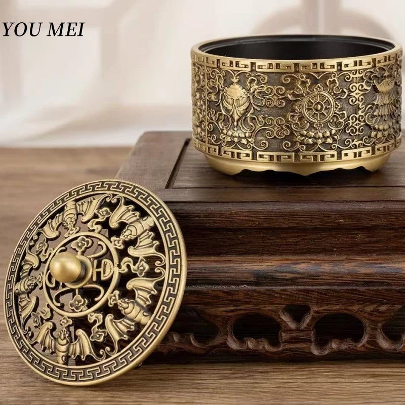 Buddhist Bronze Carved Incense Burner - Your Ritual Hub 
