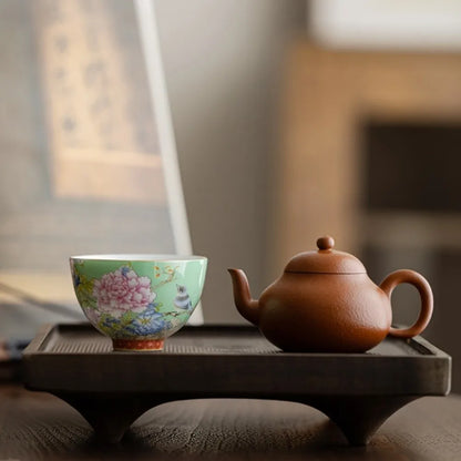 6pcs/set Kung Fu Tea Set Flower Tea Cup 65ml Chinese Style