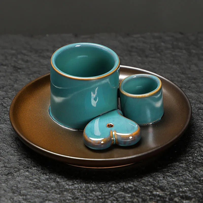 4-in-1 Ceramic Incense & Sage Burner Set - Your Ritual Hub 