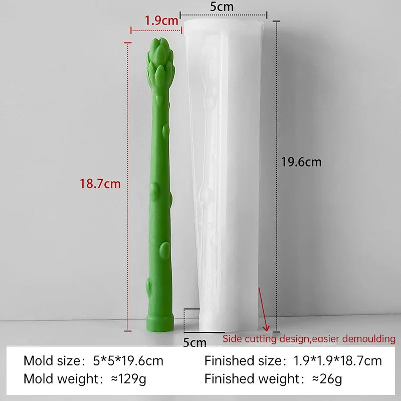 Asparagus Silicone Candle Mold — DIY Soy Wax Mould