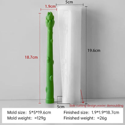 Asparagus Silicone Candle Mold — DIY Soy Wax Mould