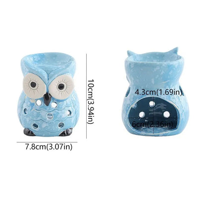 Ceramic Owl Aromatherapy Stove Eco-Friendly Heat Resistant Incense Candle