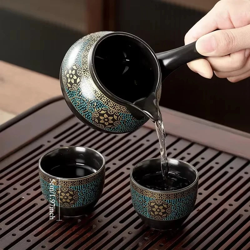Tea Set Creative Living Room Semi-automatic Rotating Kungfu Tea Set