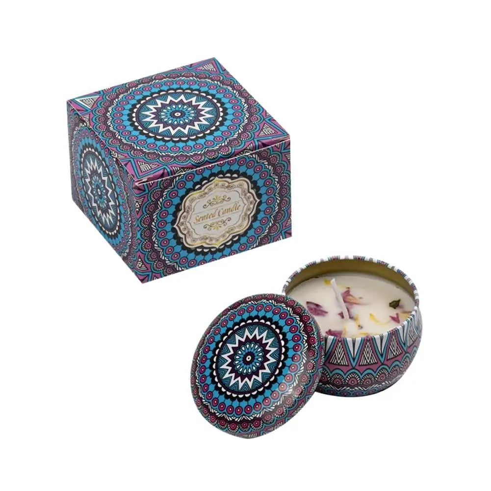 Dried Flower Soy Wax Candle in Tin