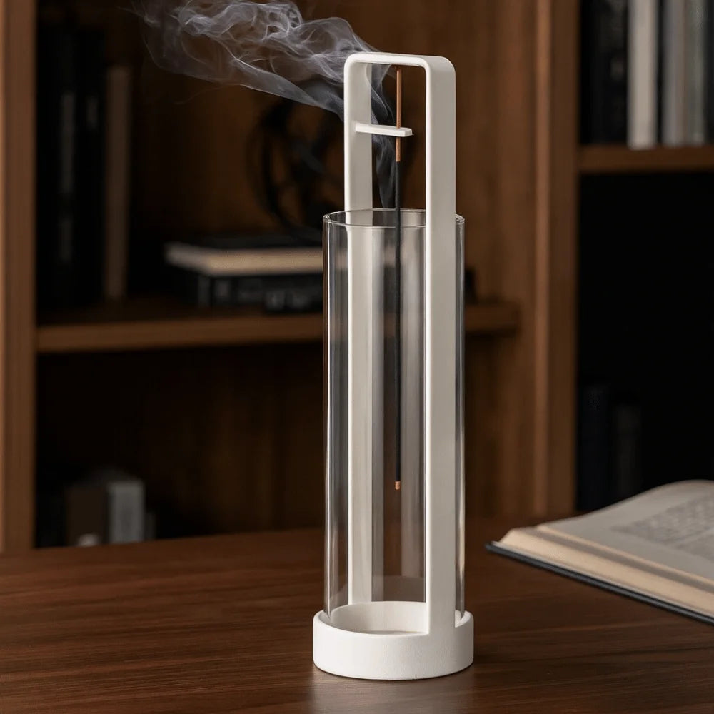 Upside-down Incense Burner Stand Detachable with Glass Backflow - Your Ritual Hub 