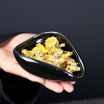 Coffee Bean Measuring Cup Ceramic Weighing Tray Coffee Powder Dosage Tray