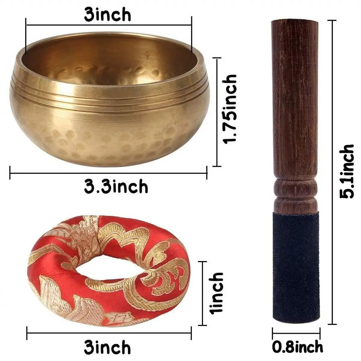 Tibetan Singing Bowl Set – Handcrafted Himalayan Sound Bowl for Meditation & Sound Healing