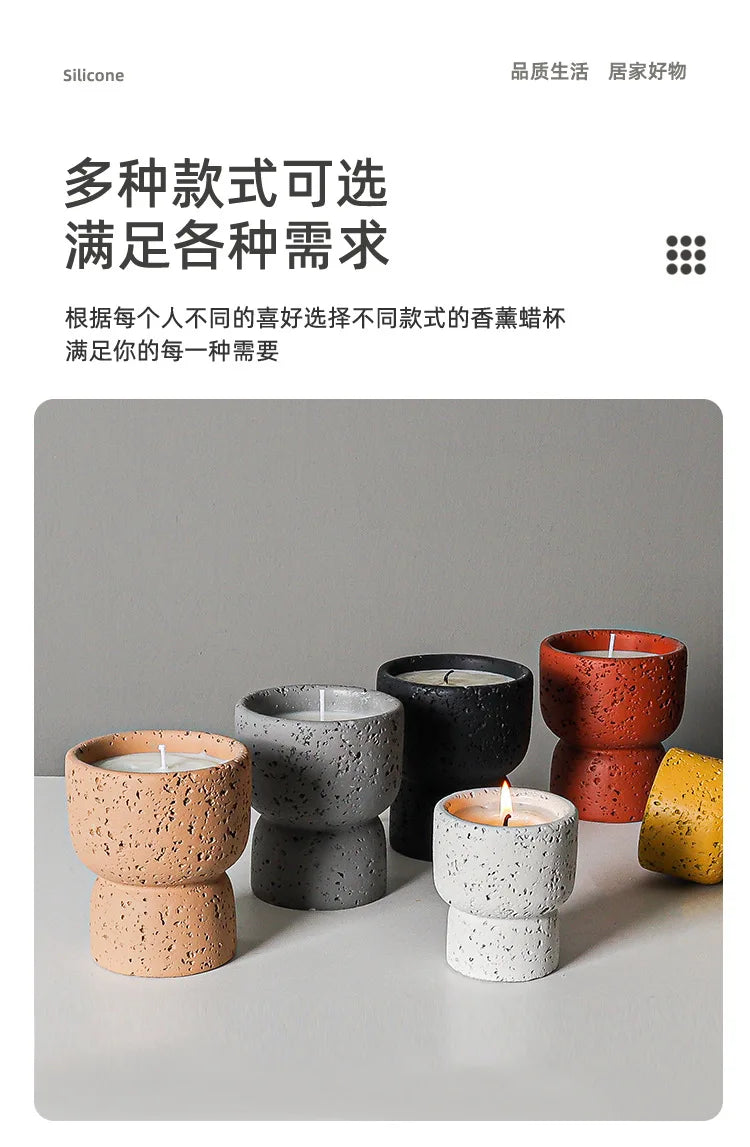 European style simple cement household scented candle empty cup - Your Ritual Hub 