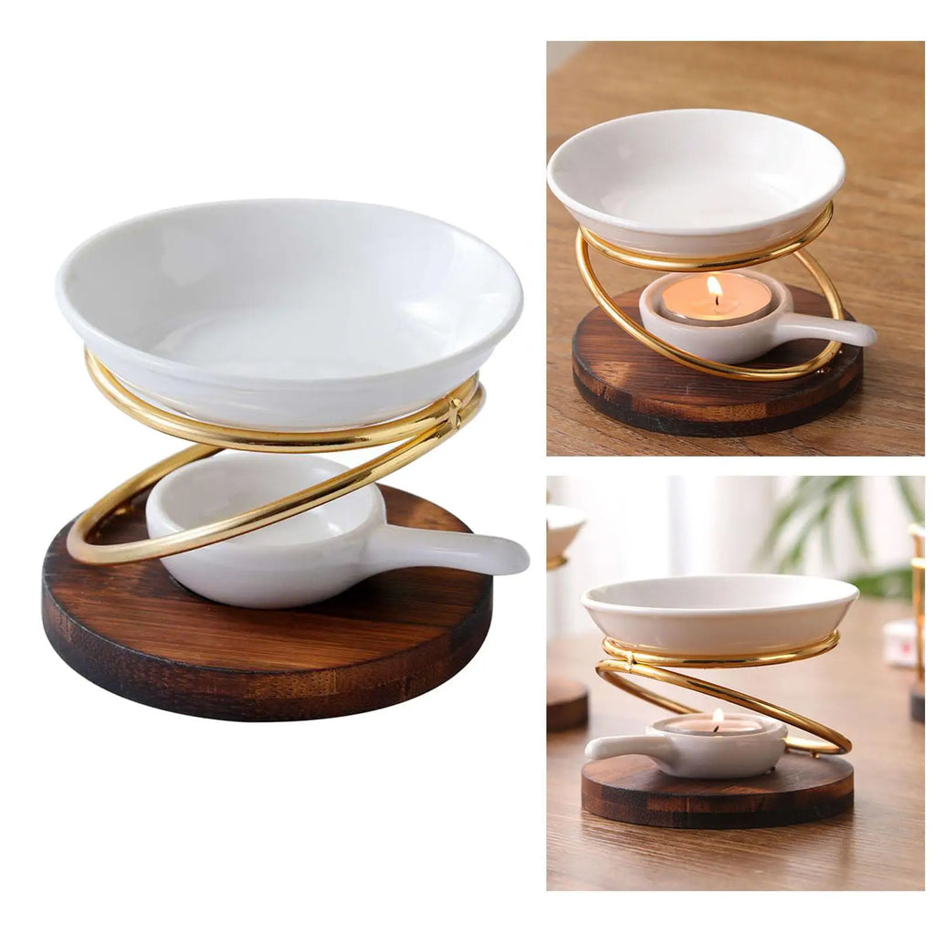 Aroma Oil Burner & Wax Melt Warmer with Candle Spoon - Your Ritual Hub 
