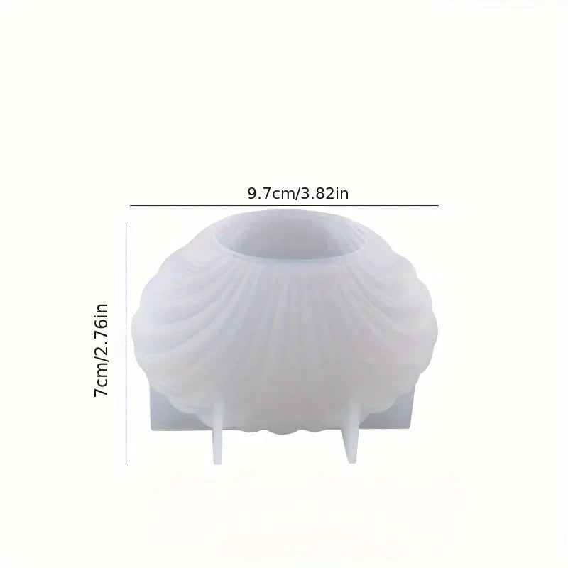 1pc 3D Shell Silicone Scented Candle Mold for DIY Aromatherapy Wax and Clay Crafts - Your Ritual Hub 