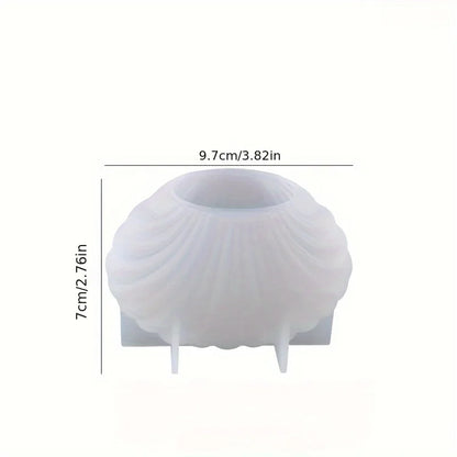 1pc 3D Shell Silicone Scented Candle Mold for DIY Aromatherapy Wax and Clay Crafts