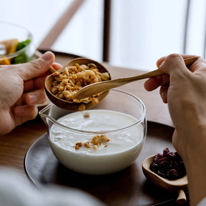 Double-Layer Glass Matcha Bowl with Spout — 350/600ml