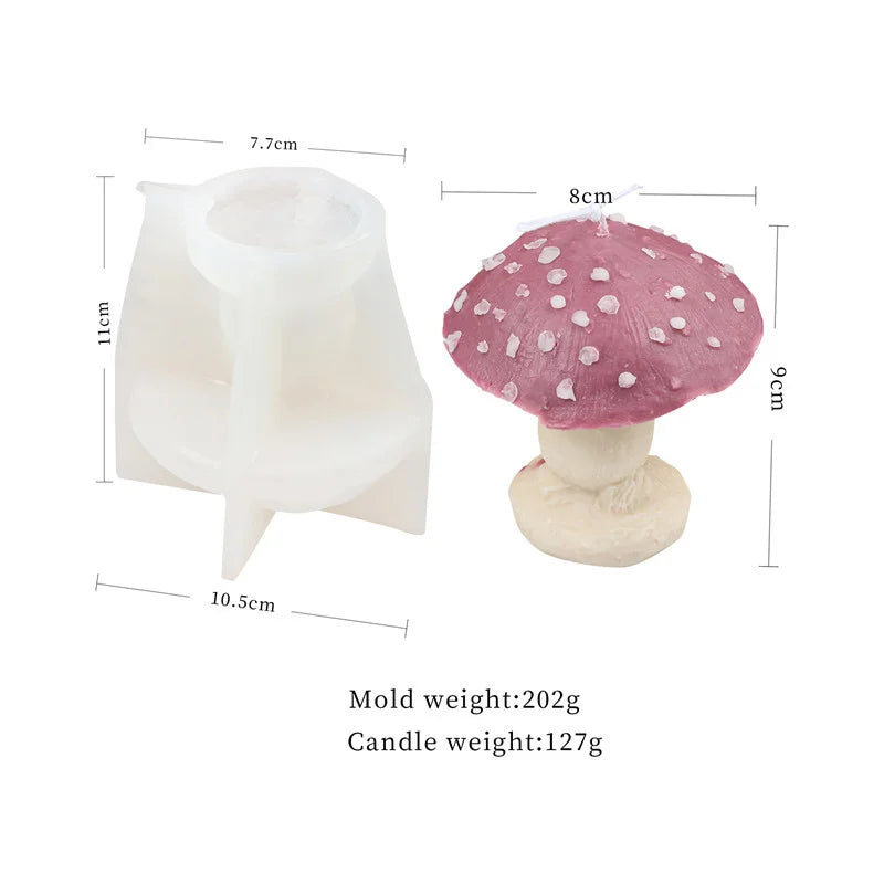 Mushroom Silicone Candle Mold — Whimsical DIY Wax Mould