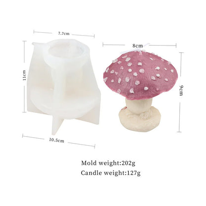 Mushroom Silicone Candle Mold — Whimsical DIY Wax Mould