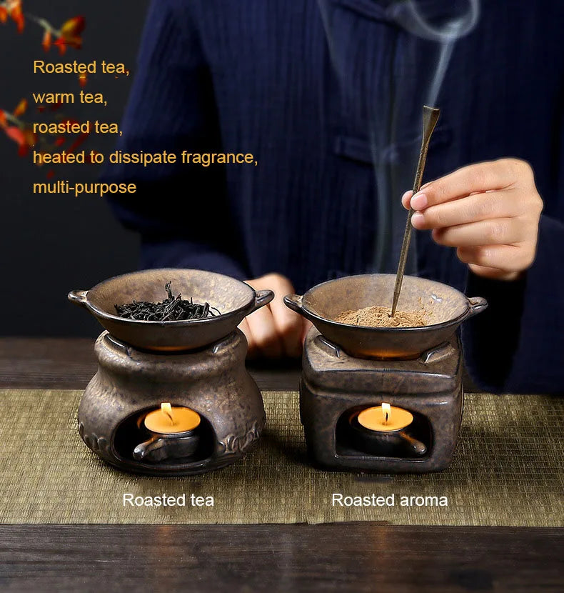Japanese Retro Fireproof Incense Burner & Wax Heater - Your Ritual Hub 