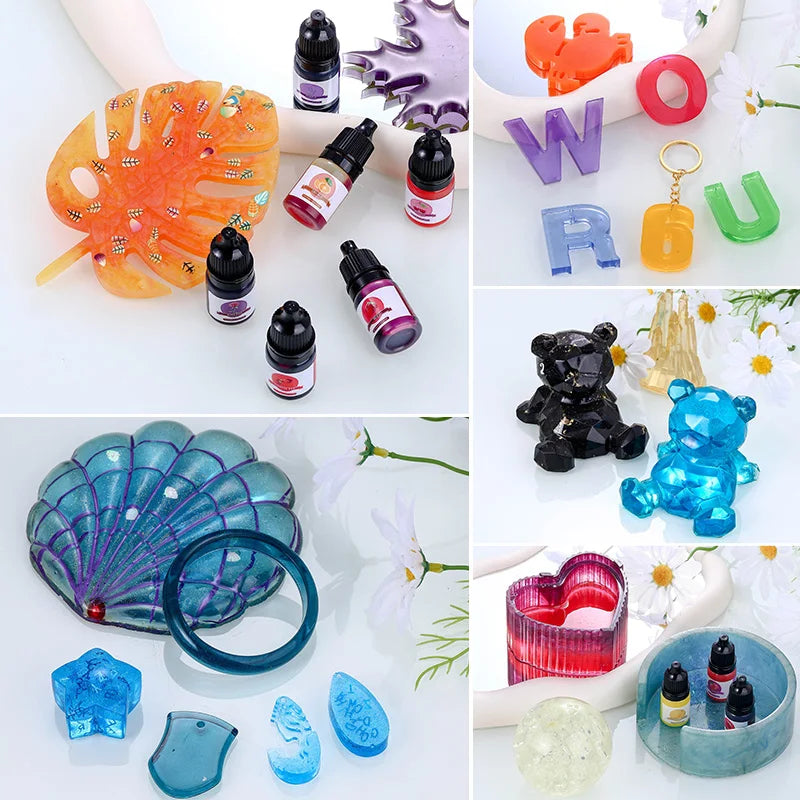 24-Color Resin Pigment Set for Epoxy Crafts