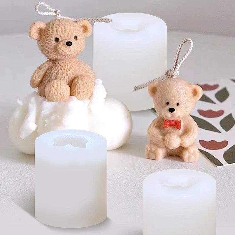 Cute Bear Candle Making Mould 3D - Your Ritual Hub 
