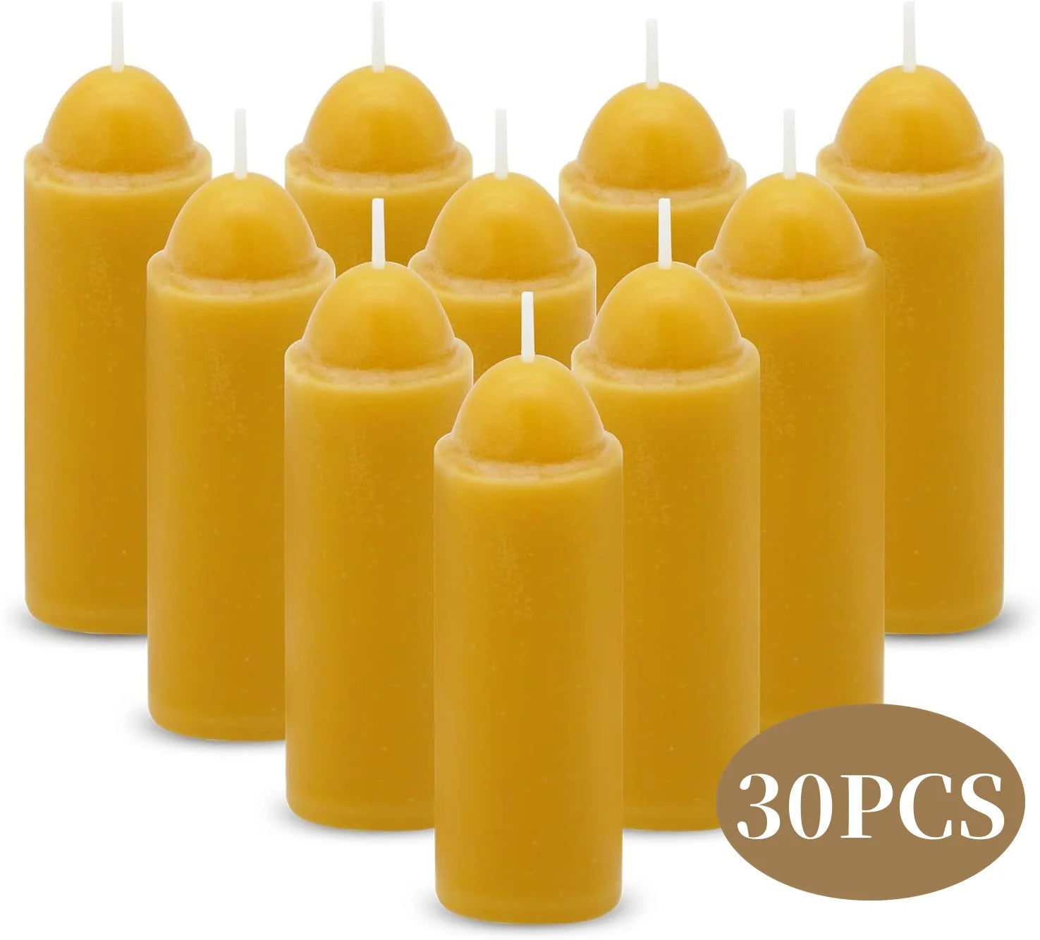 12-30PCS Beeswax Candles Emergency Candles Handmade Pilliar Candles Smokeless - Your Ritual Hub 