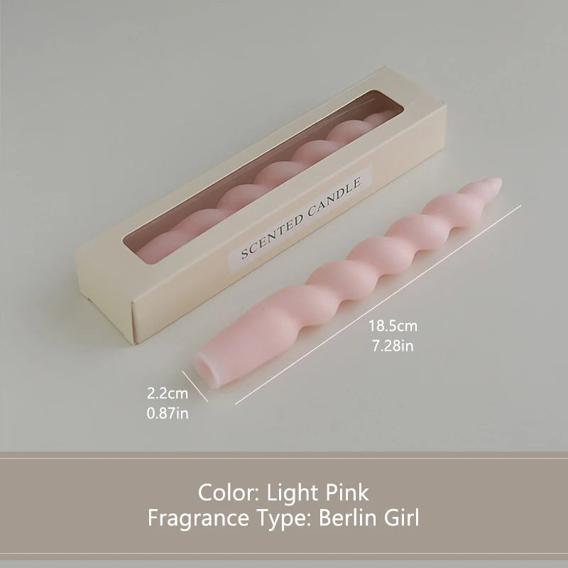Spiral Long Stem Soy Wax Aromatherapy Candle