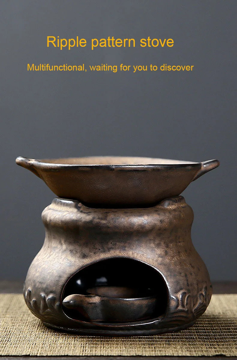 Japanese Retro Fireproof Incense Burner & Wax Heater - Your Ritual Hub 