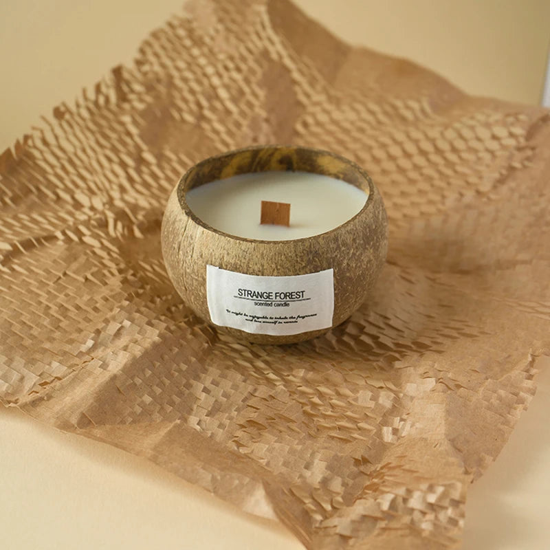 Coconut Shell Aromatherapy Candle Essential Oil Fragrance Premium Plant Wax - Your Ritual Hub 