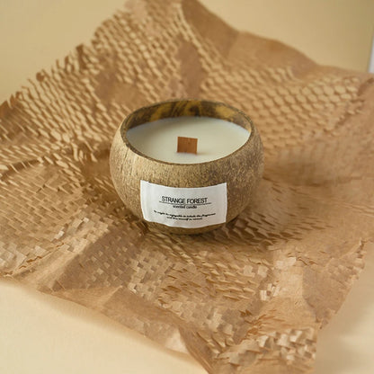 Coconut Shell Aromatherapy Candle Essential Oil Fragrance Premium Plant Wax
