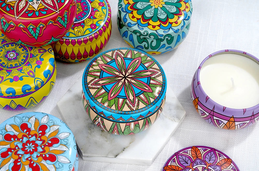 8-Pack Soy Wax Scented Candle Tin Set