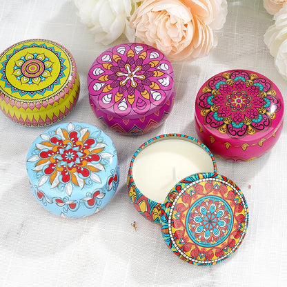 8-Pack Soy Wax Scented Candle Tin Set