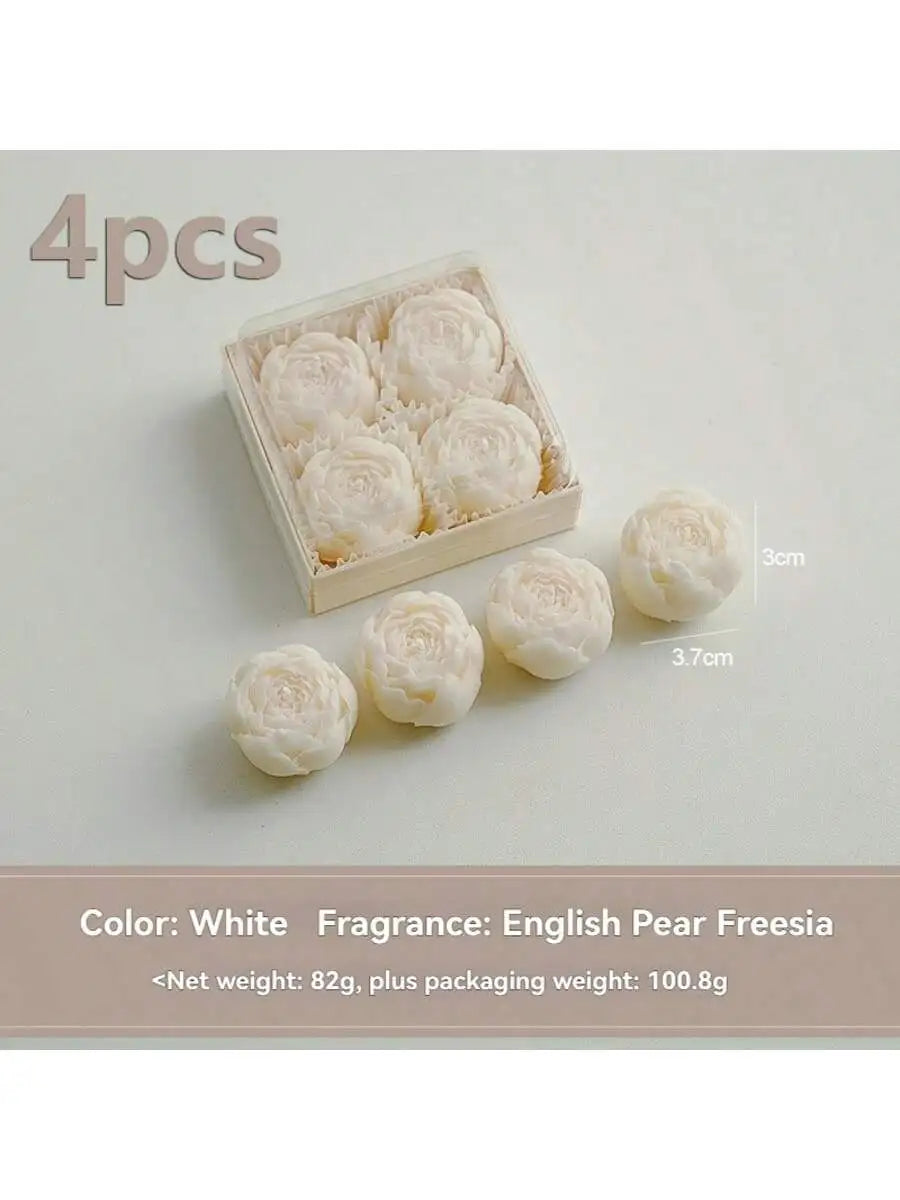Rose Flower Soy Wax Candle Gift Set