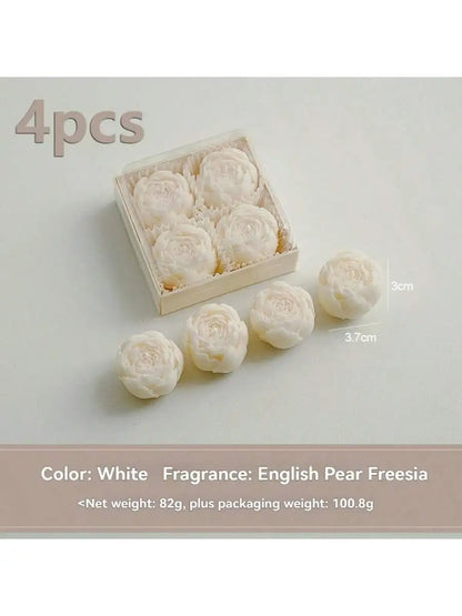 Rose Flower Soy Wax Candle Gift Set