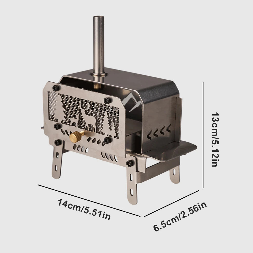 Stainless Steel Incense burners Detachable Burning Wood Stove