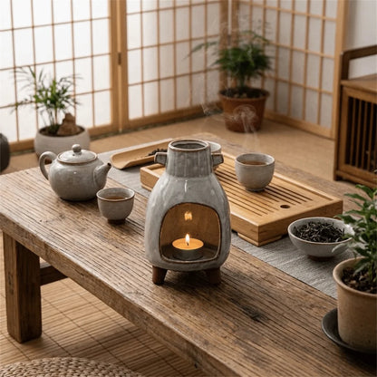 Retro Ceramic Sacred Wood & Sage Aromatherapy Burner