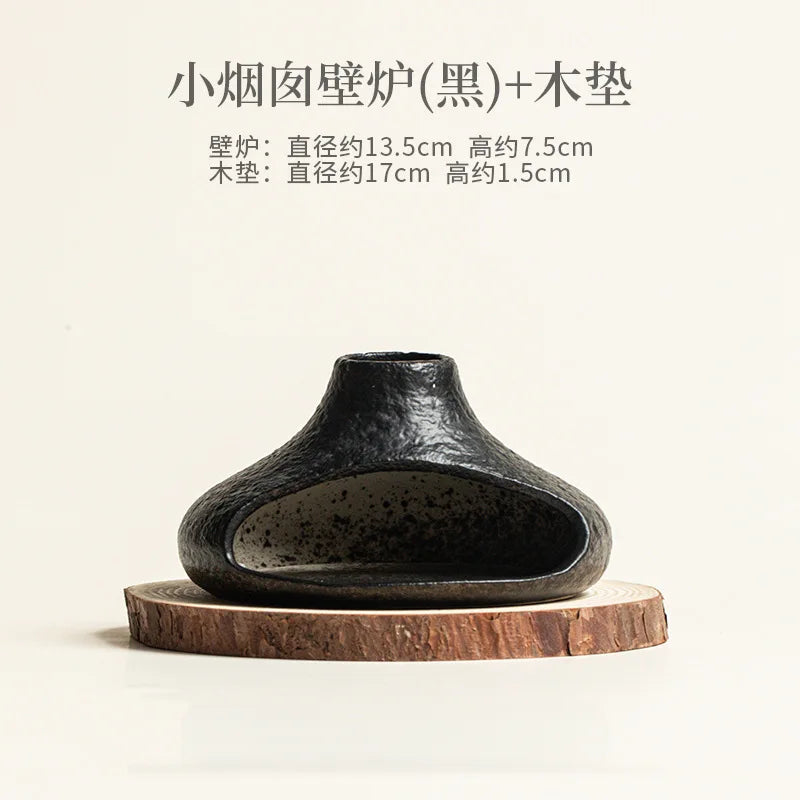 Small Chimney Fireplace Ceramic Aroma Diffuser Incense Burner Aroma Burner - Your Ritual Hub 